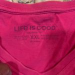 Life is Good  Womens XXL Pink Long Sleeve V Neck Let It Bee Tee Shirt Photo 3