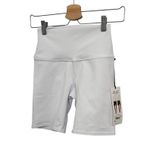Alo Yoga 7" High-Waist Biker Short White Major Moves XS NWT Authentic Photo 6
