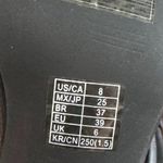 Forever 21 Women's Black Faux Leather Dual-Strap Spool Heels Size 8 Photo 8