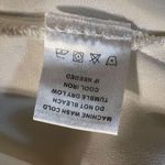 Tacera Womens Blouse Top Roll Tab Sleeves Zip Accent Ivory Light Beige Chiffon Photo 7