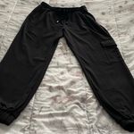 Nanette Lepore black pull on drawstrings knee pocket joggers cargo pants size XS Photo 8