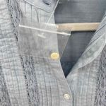 Sundance  Button Front‎ Shirt Womens XS Blue Cotton Lace Detail NWOT Photo 3