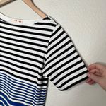 Uniqlo  X Marni Womens Blue Black Striped Midi T-Shirt Border Dress Medium Photo 5