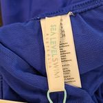 💕SEA LEVEL💕 Eco Essentials Keyhole Halter One Piece Swimsuit Cobalt Blue 6 NWT Photo 10