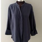 Kobi Halperin Marni Tunic Womens Size M Navy Relaxed Lagenlook Minimalist Lux Blue Size M Photo 0