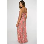 O'Neill  Viola Women's Large Floral Maxi Wrap Dress Pink Beach Summer Boho Casual Photo 1
