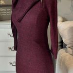 No Boundaries Sweater Dress Burgundy Wine Comfy Stretchy Form Fitting Fits Small Medium Mini Photo 3