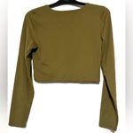 Babaton  Olive Long Sleeve Crop Top Large Photo 1