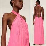 ALC Frank A.L.C neon Pink pleated dress Photo 4