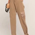 Revolve Heartloom Women’s Ginger Mustard Cargo Pants Adjustable Ankles no belt size L Photo 1