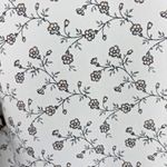 Loft Women's White Ditsy Floral Top Flutter Sleeve Top Button Detail Size Small Photo 5