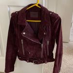 BLANK NYC  Size S Suede Leather jacket burgundy Photo 0