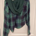 American Eagle  Outfitters Cropped Hooded Flannel Photo 2