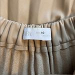 ZARA  Beige A-Line Pleated Skirt Size 10 Photo 2