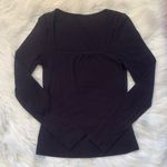 SheIn Black Square Neck Long Sleeve Women's Top Photo 0