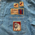 Us expedition Faithful Companion embroidered patchwork Dog Top Blue Size L Photo 4