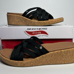 Skechers Arch Fit Beverlee Wedge Heeled Sandal in Black Photo 0