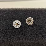 8mm Sun Stud Earrings for Men Women Streetwear Punk Hip Hop Unisex Earrings Silver Photo 2