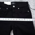 7 For All Mankind Women’s Mid Rise Gwenevere Skinny Jeans Size 23 Black Stretch Photo 7