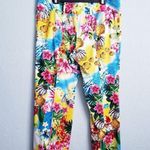 Escada Cruise Style Tropical Ocean Ankle Pants Yellow Size L Photo 7