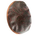 Vintage 1980’s Paisley vinyl makeup bag. Tan Photo 1