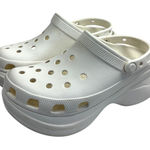 Crocs Classic Bae Platform Clog White Womens Sz 8 Platform Shoes Sandals Chunky Photo 0