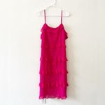 Lucy Paris  Valentina Pink Ruffled Tiered Midi Dress NWT Large‎ Photo 2