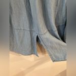 Cloth & Stone  Women Split-Back Chambray Buttondown Shirt Size Large Blue Hi-Low Photo 7