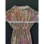 ZARA Peacock Feather Puff Sleeve Dress Small Long Sleeve wedding guest dress Photo 7