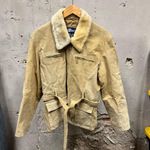 Rue 21 Options Vintage Y2K Suede Leather Tie Waist Jacket Coat Penny Lane Medium Photo 0