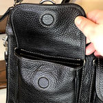 Dooney & Bourke DOONEY BOURKE Tumbled Black Leather Top Handle Satchel Laptop Shoulder Bag Photo 14
