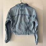 American Eagle  Denim Cropped Distressed Jean Jacket Photo 3