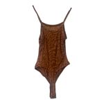 SKIMS Latte Summer Mesh Strappy Bodysuit Swirl Brown Sheer Size 4X Photo 10
