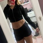 Tic Toc Black cropped zip up hoodie  Photo 0