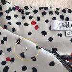 Tibi  Abstract Print Full Skirt Jersey Knit Polka Dot Stripe Black Cream Short XS Photo 7