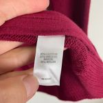 J.Jill Magenta Knit Open Front Cardigan Sweater Size Large Cotton Zipper Accents Photo 3