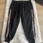Bebe  Women's Logo Sequined Jogger Black‎ 3X Photo 6