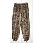Pretty Little Thing Taupe Snake Print Faux Leather Cargo Joggers Pants Sz 12 Photo 8