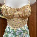 Cute floral crop/bralette top Size XS Yellow Photo 3