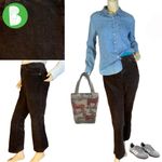 VINTAGE Y2K LAUREN JEANS COMPANY BROWN CORDUROY BOOT CUT PANTS (14P) Photo 1