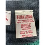 Basic Editions Ugly Christmas Sweater Sz XL Vintage Beaded Ornaments Y2K Zip Black Photo 5