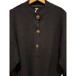 Free People  Cocoa Rib Henley Sweater Size Small Photo 8