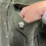 ASOS Design Corduroy Oversized Long Sleeve Shirt Dress Olive Green Womens 14 Photo 11