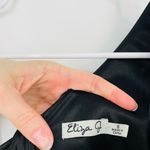 Eliza J  pleated side one shoulder black mini dress formal size 8 Photo 6