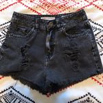 Bullhead Denim Co Black Distressed Mom Shorts Photo 0