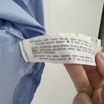 ZARA Blue Cotton Top Crochet Eyelet Lace Floral Cutout Puff Sleeve Size Small Photo 9