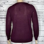 The Limited  NWT Size XL Purple Merino Wool Blend Lightweight V-Neck Sweater Top Photo 3