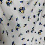 Samsøe Samsøe White Blue Floral Motif Chiffon Apples Slip Midi Dress Large Photo 6