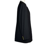 Talbots  Vintage Black 100% Pure Wool Gold Button Blazer Jacket 16 Made In‎ Japan Photo 3