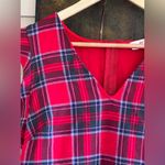 Vineyard Vines Nantucket Tartan Plaid Red Velvet Shift Dress Photo 4